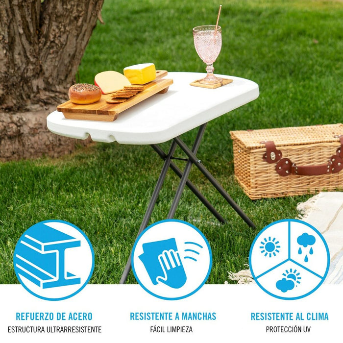 Mesa de picnic Lifetime Blanco Acero HDPE 66 x 71 x 46 cm