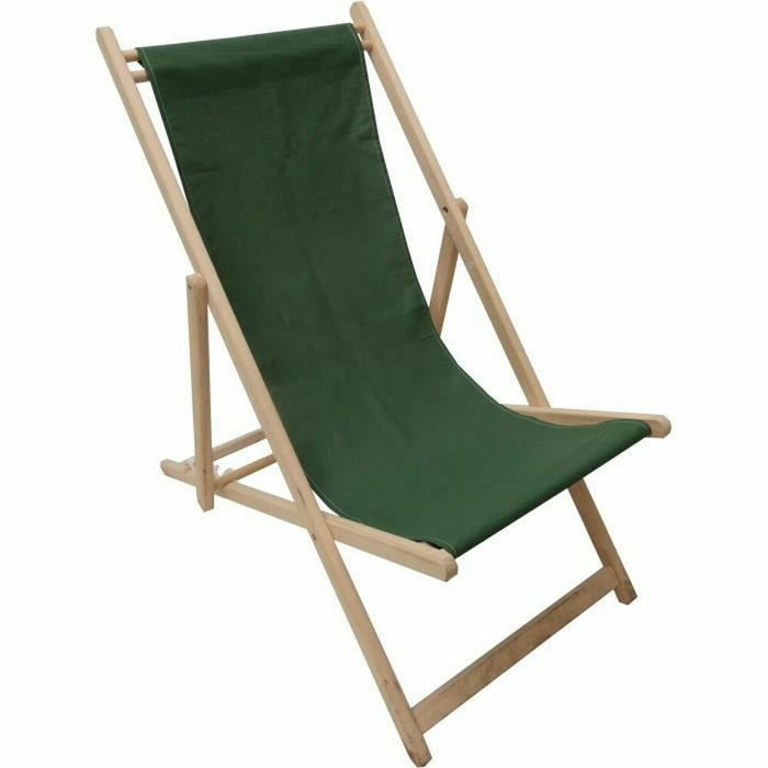 Tumbona Jardin Prive Verde 132 x 55 x 35 cm Madera de haya