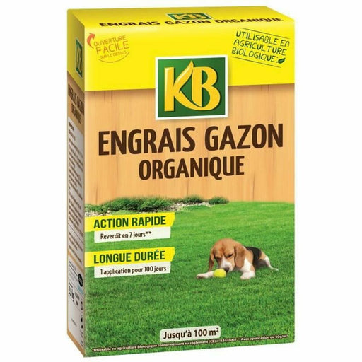 Fertilizante para plantas KB NPK 9-2-2 Orgánico Césped 100 m² 2,5 kg