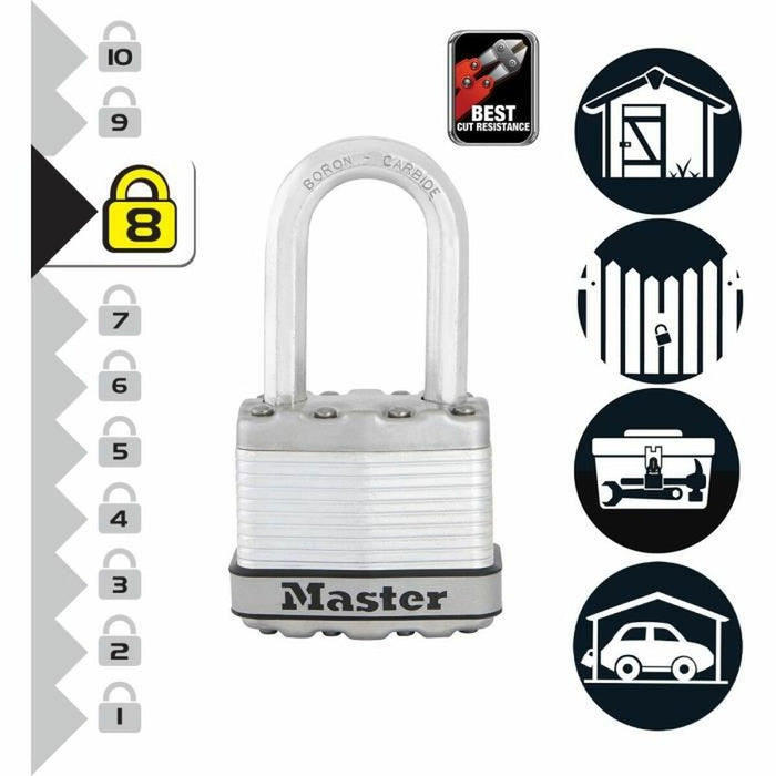 Candado de llave Master Lock Acero 50 mm