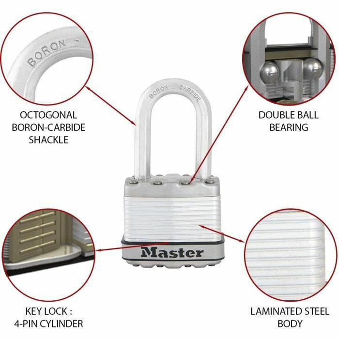 Candado de llave Master Lock Acero 50 mm