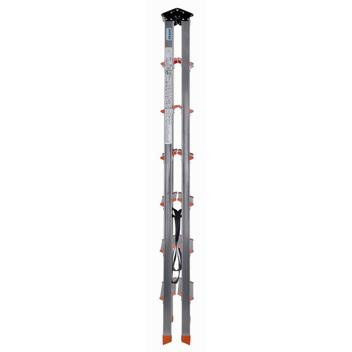 Escalera plegable de 7 peldaños Krause 120434 Plateado Aluminio Acero
