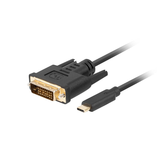 Cable USB C a DVI-D Lanberg CA-CMDV-10CU-0018-BK Negro 1,8 m