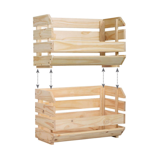 Caja Organizadora Apilable Astigarraga 60 x 28,5 x 35,3 cm Madera Pino