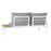 Sofá de Jardín DKD Home Decor Blanco Gris Metal Resina Acero 30 x 40 cm 212 x 155 x 79 cm 228 x 155 x 79 cm