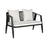 Conjunto de Mesa con 3 Sillones Home ESPRIT Negro Cristal Acero 123 x 66 x 72 cm