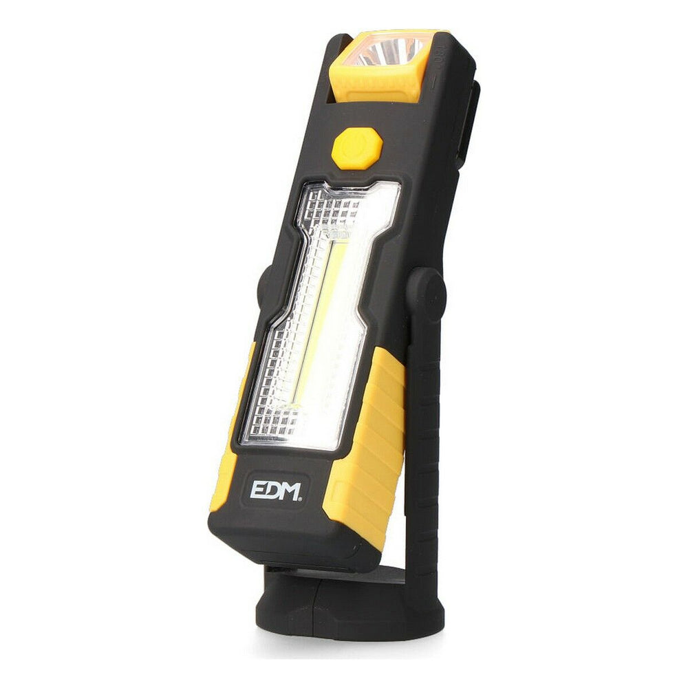 Linterna LED EDM Cob XL Gancho Imán Doble función 230 Lm Amarillo ABS 3 W