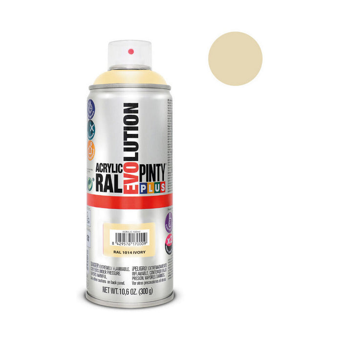 Pintura en spray Pintyplus Evolution RAL 1014 400 ml Marfil