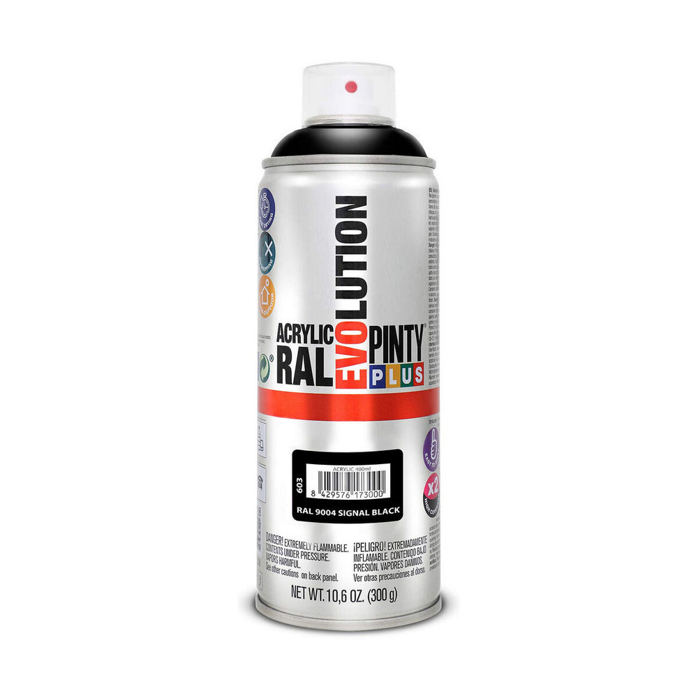 Pintura en spray Pintyplus Evolution RAL 9004 400 ml Signal Black