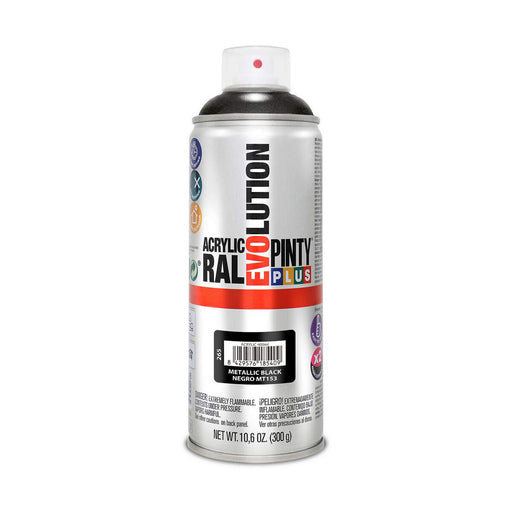 Pintura en spray Pintyplus Evolution MT153 Metalizado 400 ml Negro