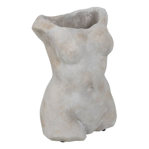 Macetero Gris Cemento Busto 19 x 13,5 x 27 cm