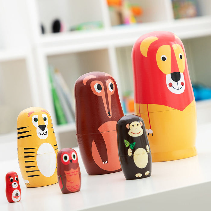 Matryoshka de Madera con Figuras de Animales Funimals InnovaGoods 11 Piezas