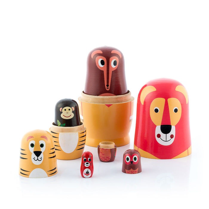 Matryoshka de Madera con Figuras de Animales Funimals InnovaGoods 11 Piezas