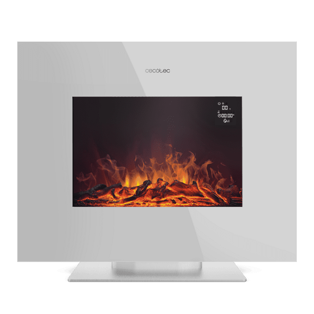 Chimenea Eléctrica Ready Warm 2700 Design Flames White Cecotec